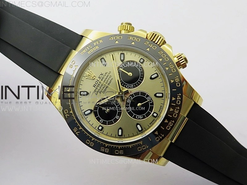 Daytona 116518 904L YG VSF 1:1 Best Edition Gold Dial On Oysterflex DD4130