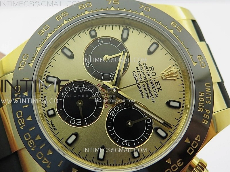 Daytona 116518 904L YG VSF 1:1 Best Edition Gold Dial On Oysterflex DD4130