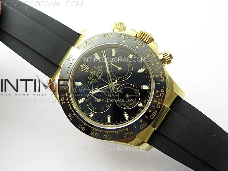 Daytona 116518 QF 1:1 Best Edition Black Dial on Oysterflex Strap SH4130 V3