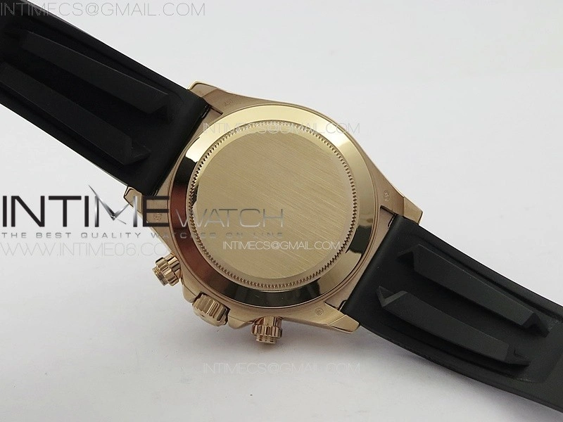 Daytona 116518LN RG APSF RG Dial Stick Markers On Rubber Strap Slim A7750