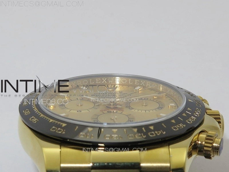 Daytona 116518LN YG APSF Gold Dial Stick Markers On Rubber Strap Slim A7750