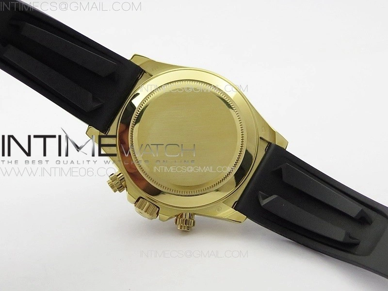 Daytona 116518LN YG APSF Gold Dial Stick Markers On Rubber Strap Slim A7750