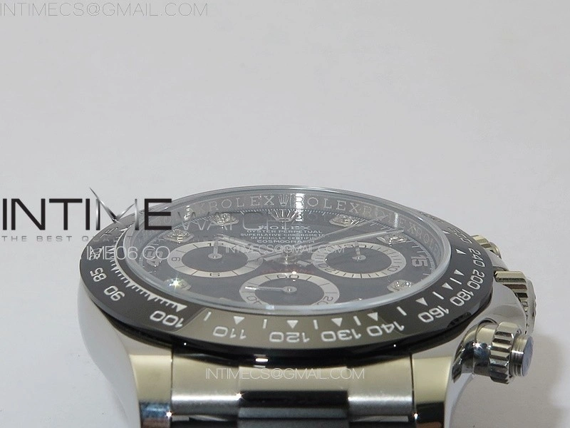 Daytona 116519LN APSF Black Dial Crystal Markers On Rubber Strap Slim A7750