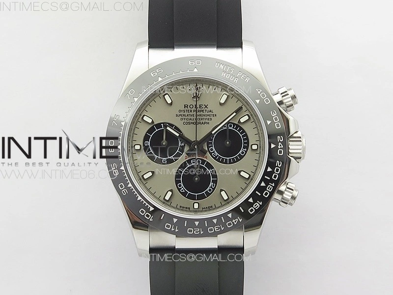 Daytona 116519LN APSF Gray Dial Stick Markers On Rubber Strap Slim A7750