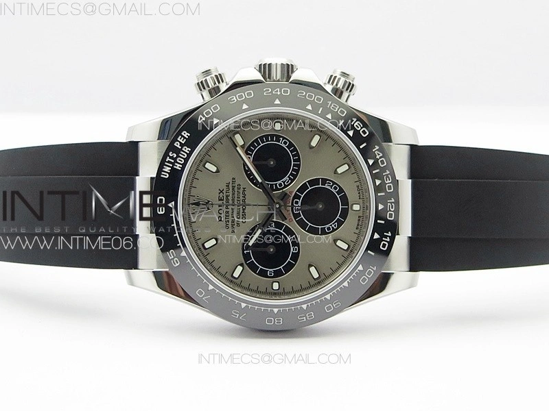 Daytona 116519LN APSF Gray Dial Stick Markers On Rubber Strap Slim A7750