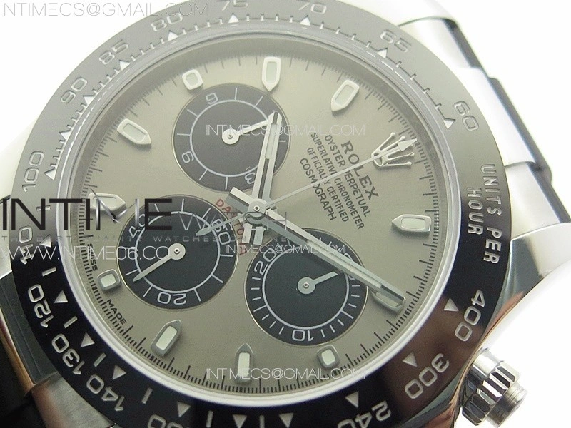 Daytona 116519LN APSF Gray Dial Stick Markers On Rubber Strap Slim A7750