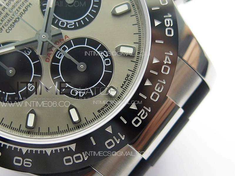 Daytona 116519LN APSF Gray Dial Stick Markers On Rubber Strap Slim A7750