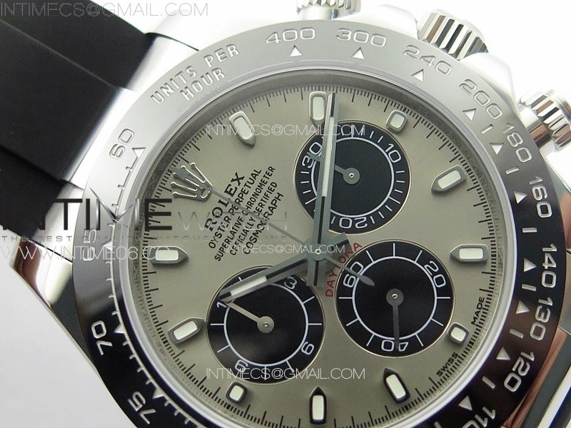Daytona 116519LN APSF Gray Dial Stick Markers On Rubber Strap Slim A7750