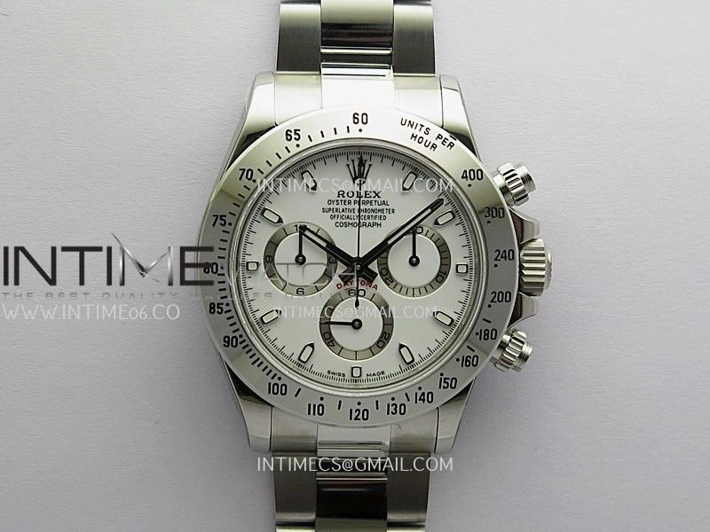 Daytona 116520 904L SS UFO 1:1 Best Edition White Dial On 904L SS Bracelet UF4130
