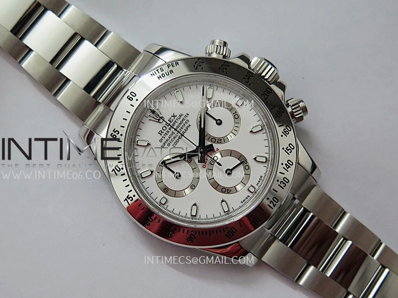 Daytona 116520 904L SS UFO 1:1 Best Edition White Dial On 904L SS Bracelet UF4130