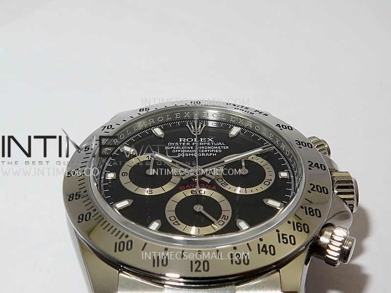 Daytona 116520 904L SS VF 1:1 Best Edition Black Dial On 904L SS Bracelet DD4130