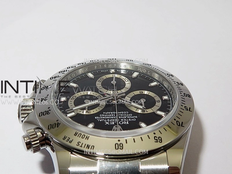 Daytona 116520 904L SS VF 1:1 Best Edition Black Dial On 904L SS Bracelet DD4130