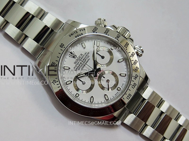 Daytona 116520 904L SS VF 1:1 Best Edition White Dial On 904L SS Bracelet DD4130