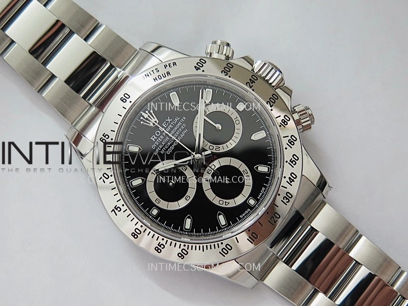 Daytona 116520 904L SS VSF 1:1 Best Edition Black Dial On 904L SS Bracelet DD4130