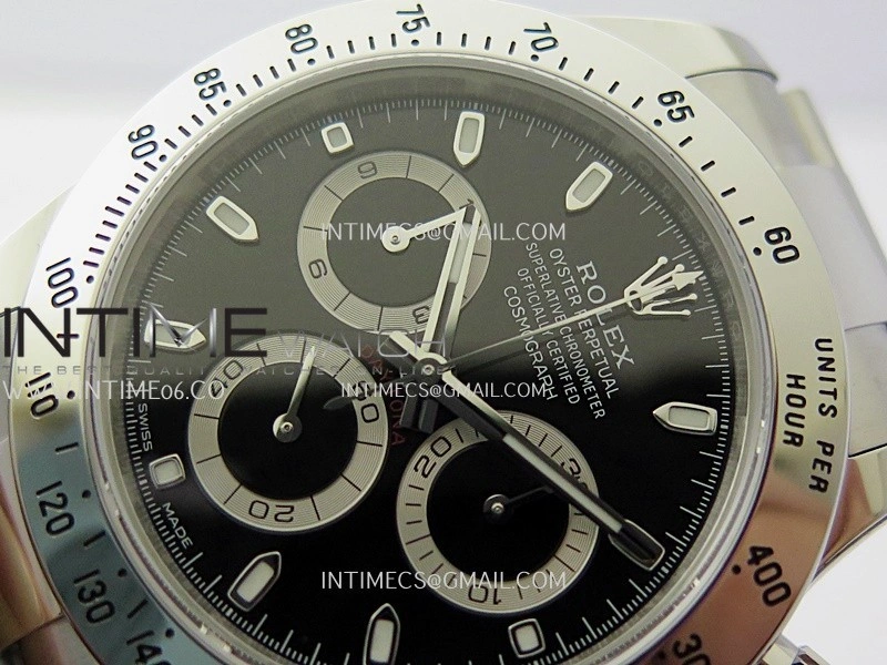 Daytona 116520 904L SS VSF 1:1 Best Edition Black Dial On 904L SS Bracelet DD4130
