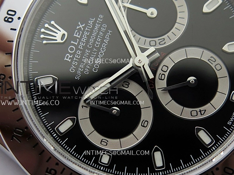 Daytona 116520 904L SS VSF 1:1 Best Edition Black Dial On 904L SS Bracelet DD4130