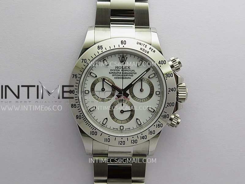 Daytona 116520 904L SS VSF 1:1 Best Edition White Dial On 904L SS Bracelet DD4130