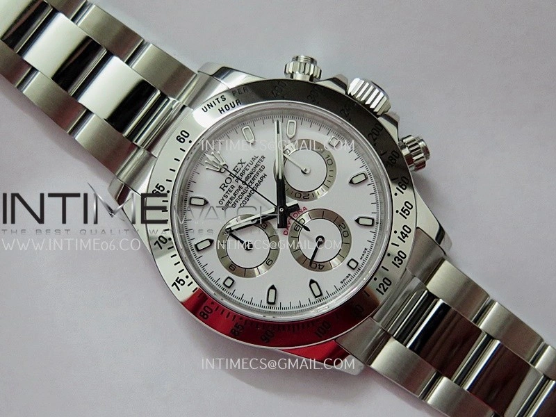 Daytona 116520 904L SS VSF 1:1 Best Edition White Dial On 904L SS Bracelet DD4130