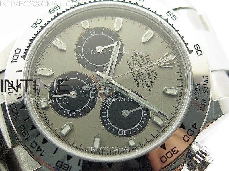 Daytona 116520 APSF Gray Dial Stick Markers On SS Bracelet Slim A7750