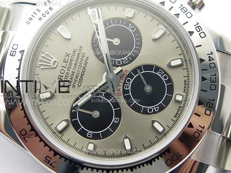 Daytona 116520 APSF Gray Dial Stick Markers On SS Bracelet Slim A7750