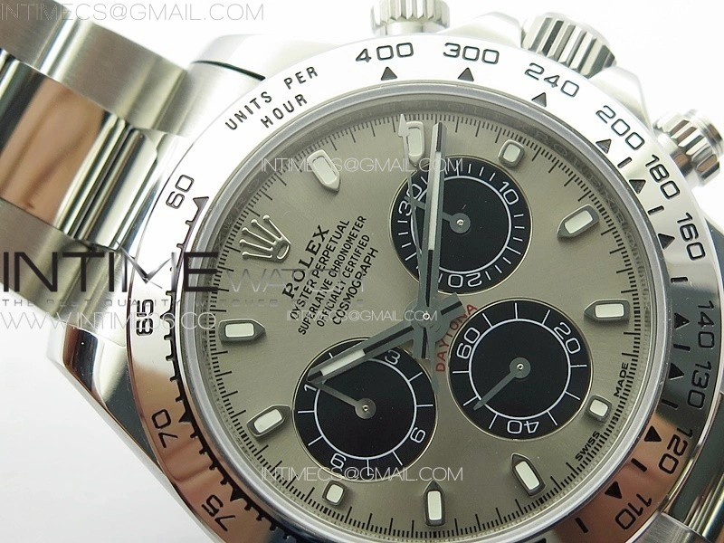 Daytona 116520 APSF Gray Dial Stick Markers On SS Bracelet Slim A7750