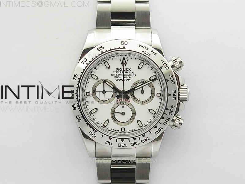 Daytona 116520 APSF White Dial Stick Markers On SS Bracelet Slim A7750