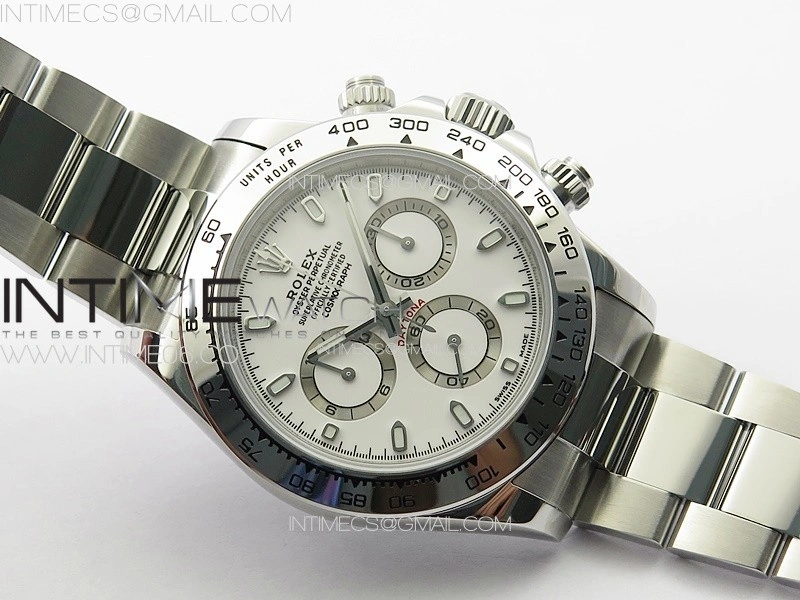 Daytona 116520 APSF White Dial Stick Markers On SS Bracelet Slim A7750