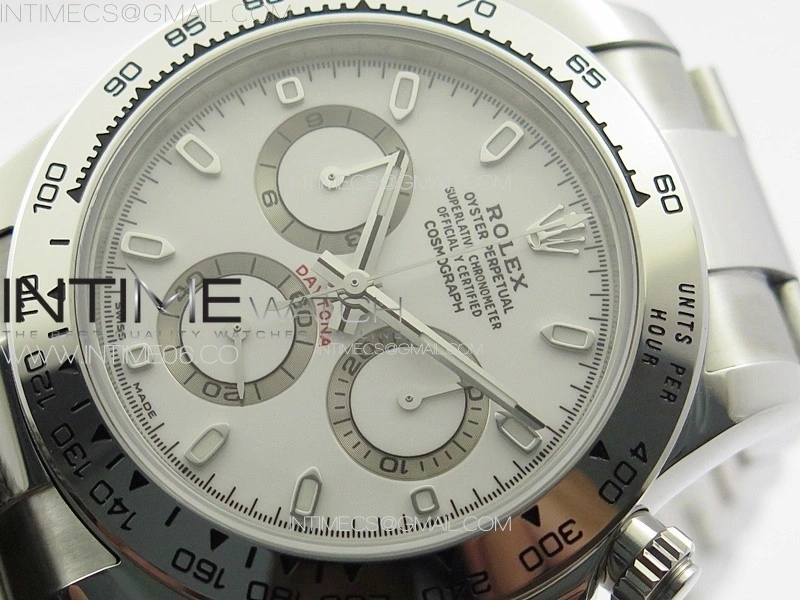Daytona 116520 APSF White Dial Stick Markers On SS Bracelet Slim A7750