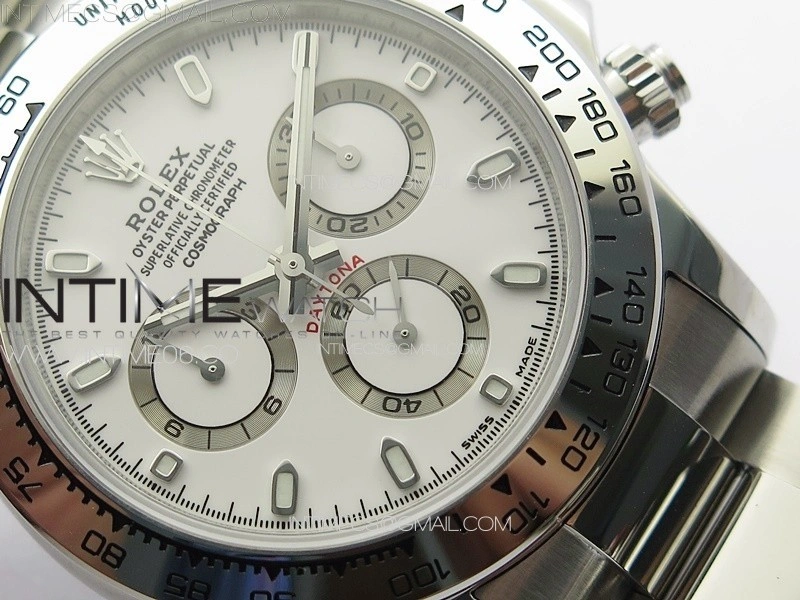 Daytona 116520 APSF White Dial Stick Markers On SS Bracelet Slim A7750