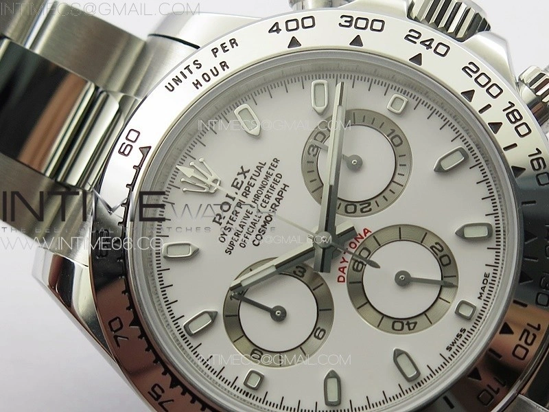 Daytona 116520 APSF White Dial Stick Markers On SS Bracelet Slim A7750