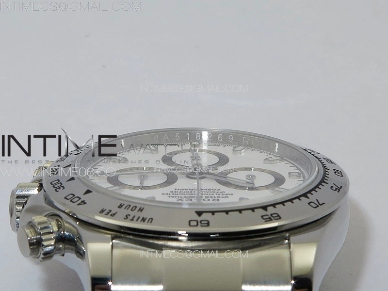 Daytona 116520 APSF White Dial Stick Markers On SS Bracelet Slim A7750