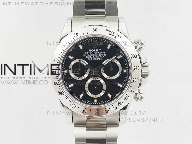 Daytona 116520 V2 BP 1:1 Best Edition Black Dial on SS Bracelet A7750