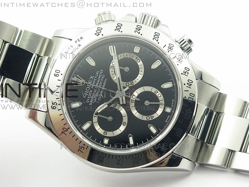 Daytona 116520 V2 BP 1:1 Best Edition Black Dial on SS Bracelet A7750