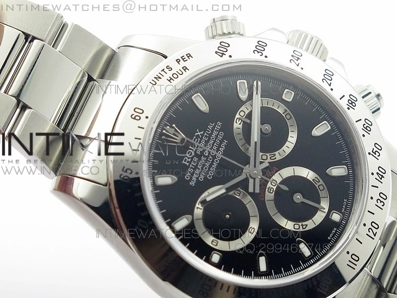 Daytona 116520 V2 BP 1:1 Best Edition Black Dial on SS Bracelet A7750