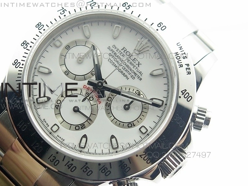 Daytona 116520 V2 BP 1:1 Best Edition White Dial on SS Bracelet A7750