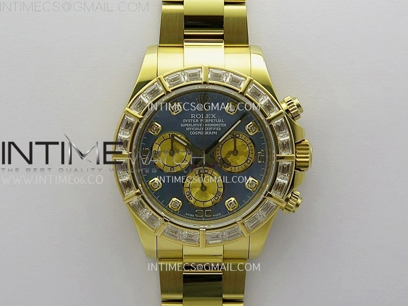 Daytona 116568 Wrapped YG BTF Best Edition Blue MOP Dial on SS Bracelet SH4130
