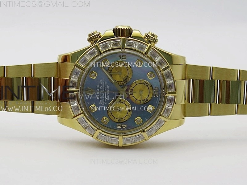 Daytona 116568 Wrapped YG BTF Best Edition Blue MOP Dial on SS Bracelet SH4130