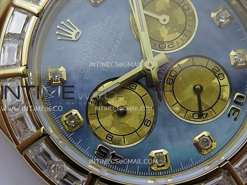 Daytona 116568 Wrapped YG BTF Best Edition Blue MOP Dial on SS Bracelet SH4130
