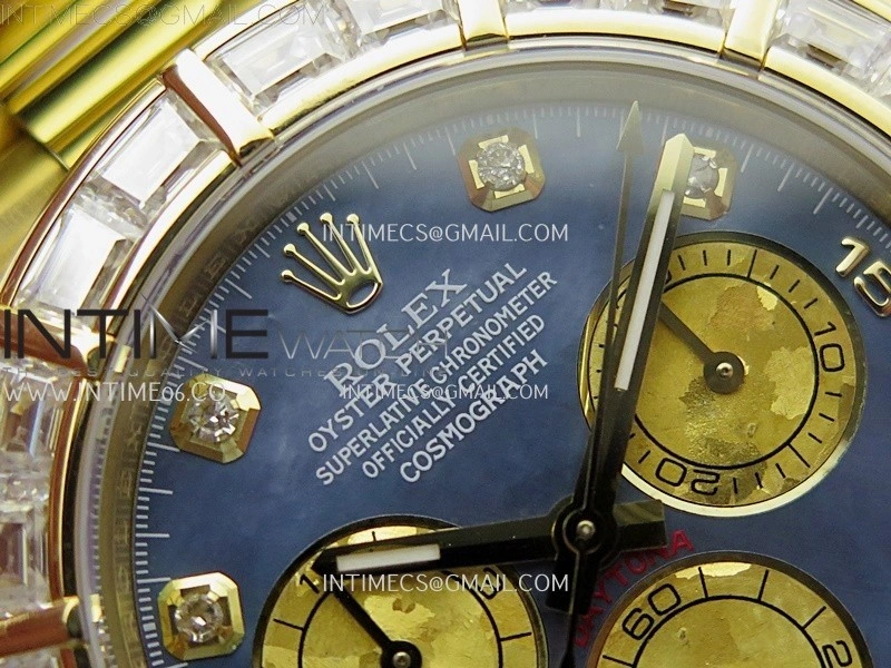 Daytona 116568 Wrapped YG BTF Best Edition Blue MOP Dial on SS Bracelet SH4130