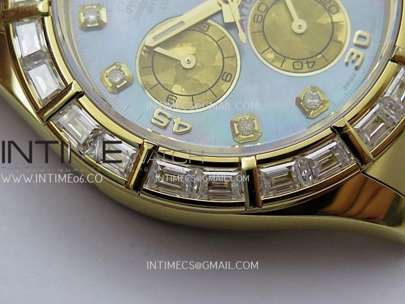 Daytona 116568 Wrapped YG BTF Best Edition Blue MOP Dial on SS Bracelet SH4130