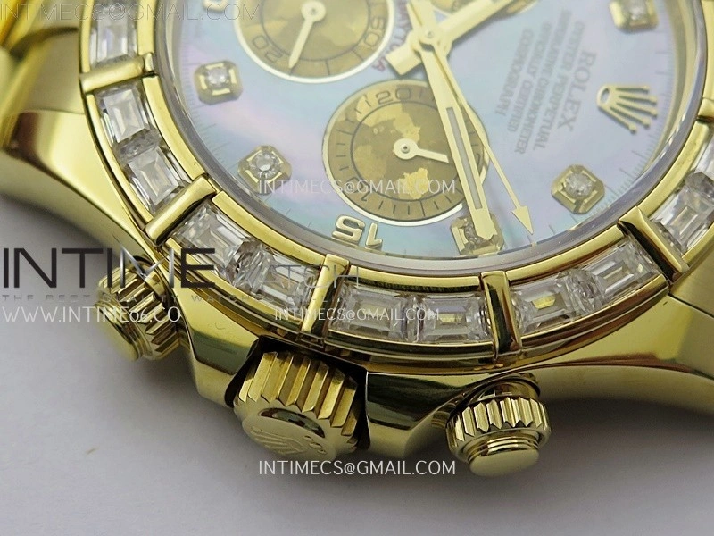 Daytona 116568 Wrapped YG BTF Best Edition Blue MOP Dial on SS Bracelet SH4130