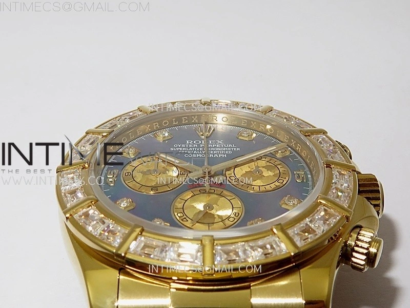 Daytona 116568 Wrapped YG BTF Best Edition Blue MOP Dial on SS Bracelet SH4130