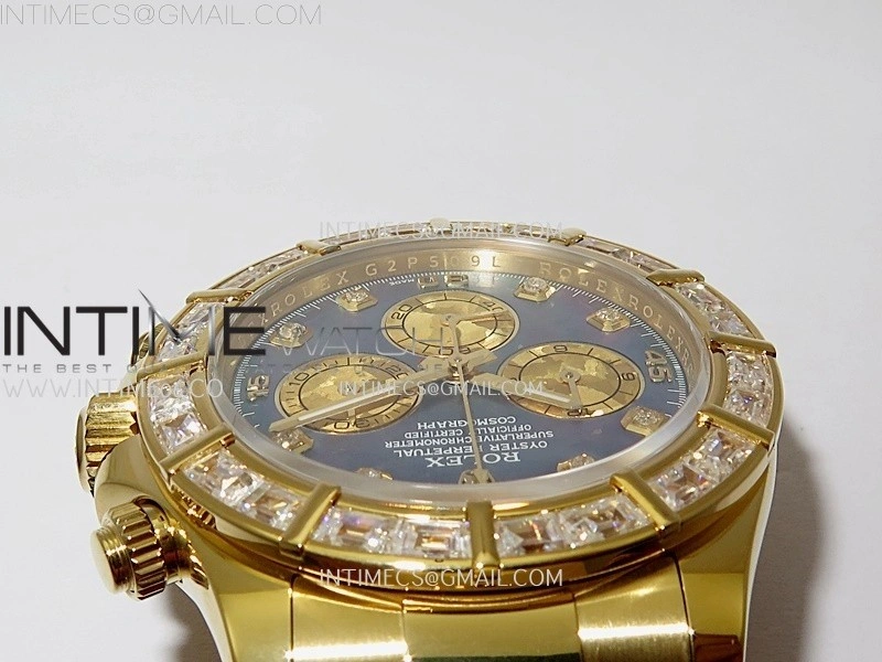 Daytona 116568 Wrapped YG BTF Best Edition Blue MOP Dial on SS Bracelet SH4130
