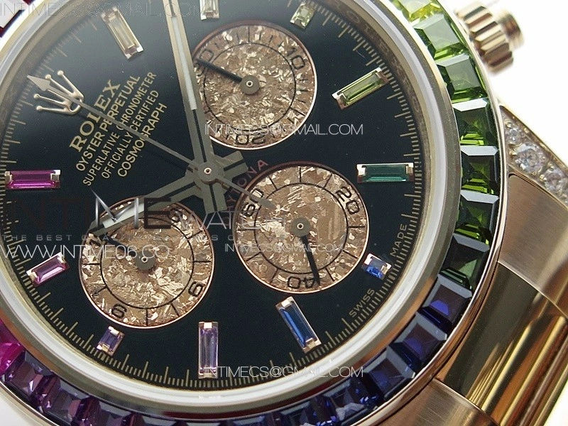 Daytona 116595 Rainbow RG APSF Best Edition Black dial On RG Bracelet A7750