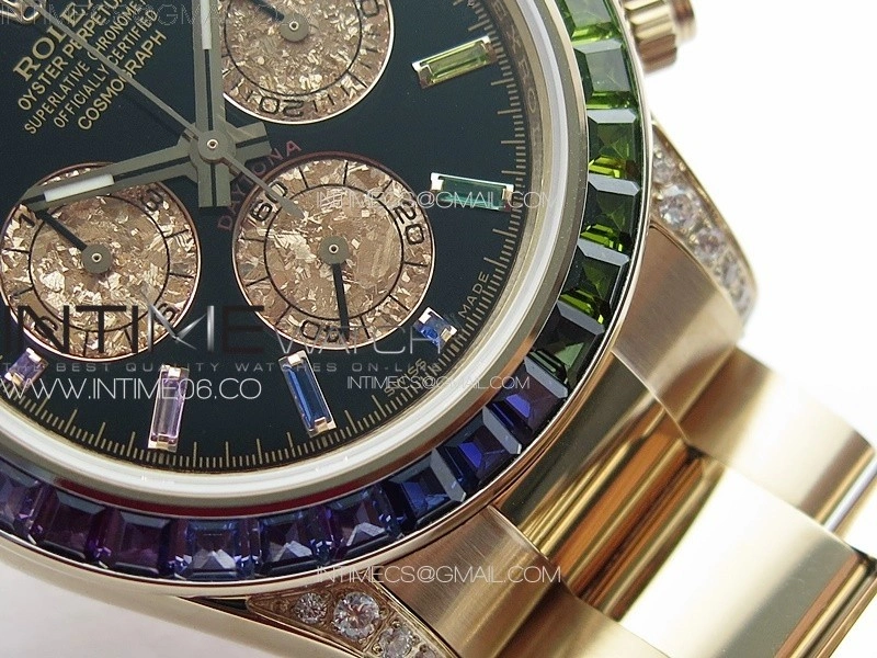 Daytona 116595 Rainbow RG APSF Best Edition Black dial On RG Bracelet A7750
