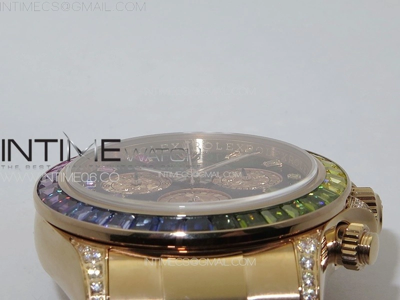 Daytona 116595 Rainbow RG APSF Best Edition Black dial On RG Bracelet A7750