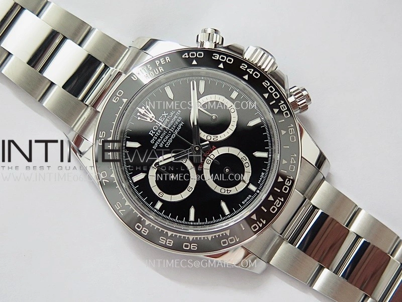 Daytona 126500 904L SS QF 1:1 Best Edition Black Dial On 90L SS Bracelet SH4131