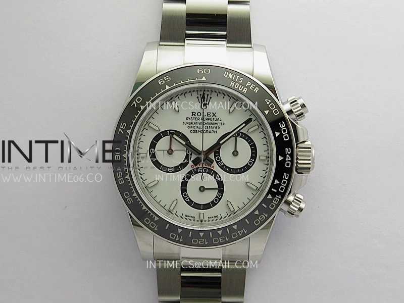 Daytona 126500 904L SS QF 1:1 Best Edition White Dial On 90L SS Bracelet SH4131