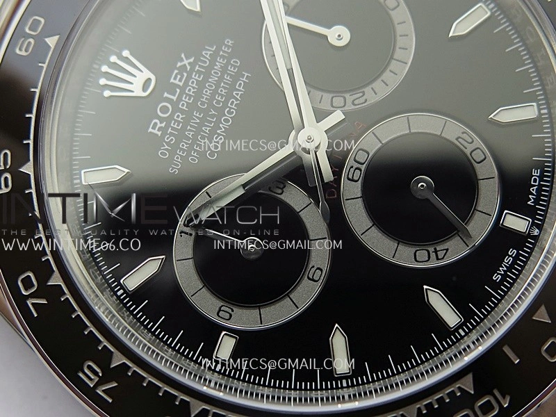 Daytona 126500 904L Steel ARF 1:1 Best Edition Black Dial On SS Bracelet SH4131