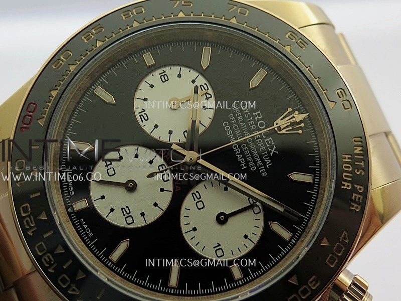 Daytona 126525 Le Mans Gain Weight QF 1:1 RG Black Dial On RG Bracelet SH4132